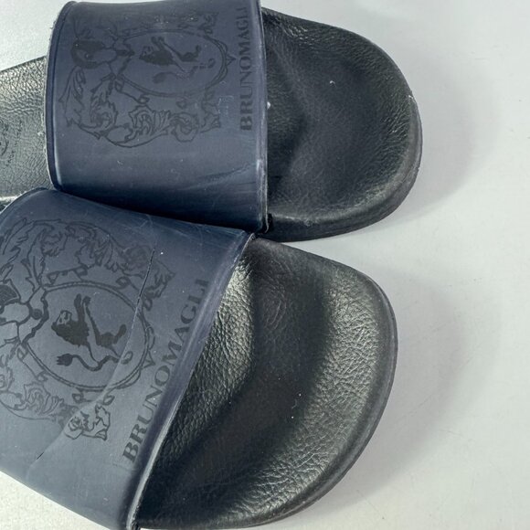Bruno Magli Martino Mens Black Slip On Slides Sandals Shoes, Size 42